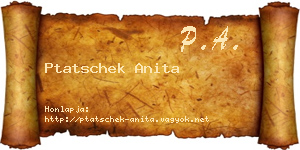 Ptatschek Anita névjegykártya